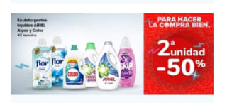 Segunda Unidad al -50% de Descuento productos para el cuidado de la ropa en Carrefou