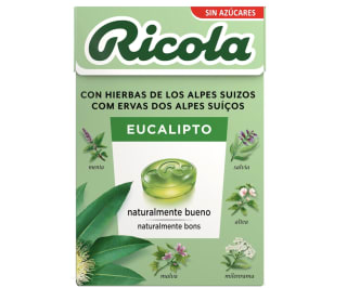 4 unidades Ricola eucalipto caramelos duros sin azucar caja 50g por 6,75€