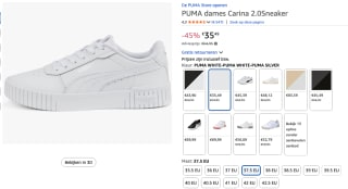 PUMA dames Carina 2.0Sneakers voor €35,49 bij Amazon