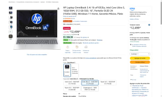 Laptop HP OmniBook 5 OLED 16" por $12,499 | Oferta Amazon