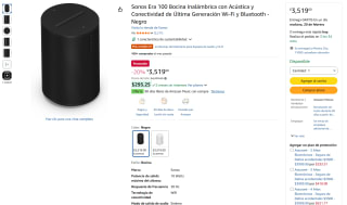 Parlante Sonos Era 100 Negro por $3,519 | Amazon