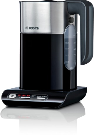 Bosch Styline TWK8633GB Variable Temperature 3000W Rapid Boil Kettle, Black + 2 Year