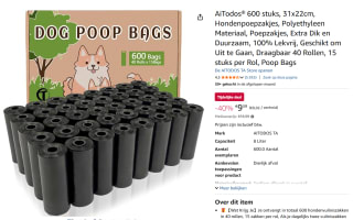 600 stuks AiTodos hondenpoepzakjes voor €9,59 bij Amazon
