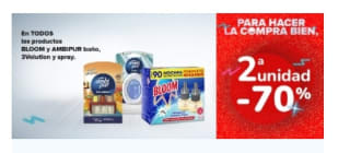 Segunda Unidad al -70% de Descuento en productos para limpieza y cuidado del hogar.