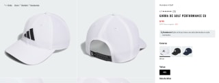 Gorra Adidas de Golf Performance EU Blanca por $195