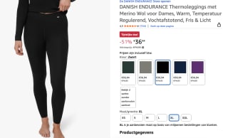 DANISH ENDURANCE Thermo Legging voor €36,95 bij Amazon