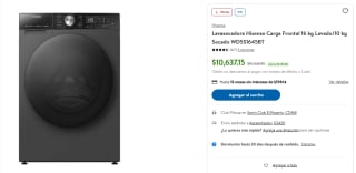 Lavasecadora Hisense 16kg por $10,637 | Sam's Club