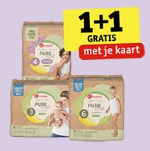 1+1 gratis op Kruidvat Pure & Soft luiers