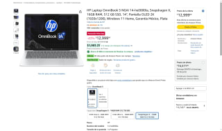 HP OmniBook 5 OLED 16GB 512GB SSD por $10,199 | Amazon (Banorte)