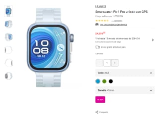 Smartwatch Fit 4 Pro con GPS por $2,699 | Oferta Liverpool