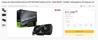 Tarjeta RTX 5070 MSI Shadow 2X OC 12GB GDDR7 en $11,299 | PCEL