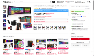 Panel Led 16x32 con control remoto por $394 | AliExpress