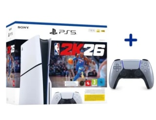 Pack PS5 Standard : Console PlayStation 5 +NBA 2K26 +2ème Manette DualSense à 569,99€