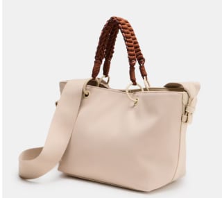 Bolso bandolera con asa trenzada - Jo & Mr. Joe - 120 Crudo por 19.98€
