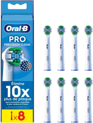 Lot de 8 brossettes de Rechange Précision Clean Oral-B à 18,89€