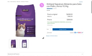 Croquetas Kirkland para gato 11.3kg por $519 | Oferta Costco