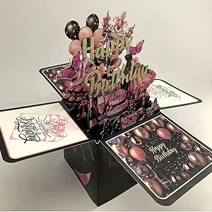 3D Pop Up Birthday Card Box Set for £1.60 on Amazon
