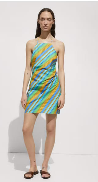 Vestido halter estampado rayas por 3.99€
