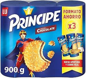 Pack 3 Príncipe Original Galletas Sándwich Rellenas Crema Chocolate 300gr por 3.75€