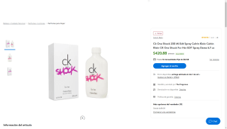 Perfume CK One Shock 200ml por $421 | Oferta Walmart