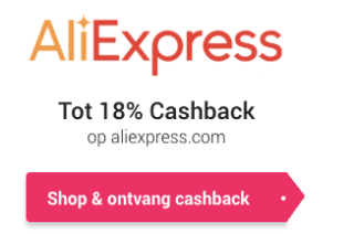 Tot 18% korting bij Aliexpress via CashbackXL