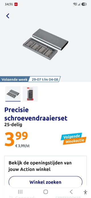 Precisie schroevendraaierset 25-delig voor €3,99 bij de Action