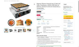 Máquina para 25 Mini Hot Cakes por $745 | Oferta Amazon