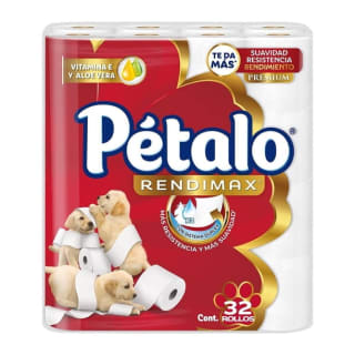 Papel Higiénico Pétalo Rendimax 32 Rollos por $175 | Walmart