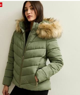 New Look HOODED TRIM PADDED - Chaqueta de invierno - khaki por 34€