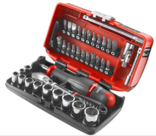 Coffret de 38 pieces douilles et embouts 1/4" 6 pans à 105,70€