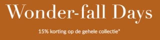 15% korting op alles tijdens de Wonder-fall Days bij Manfield