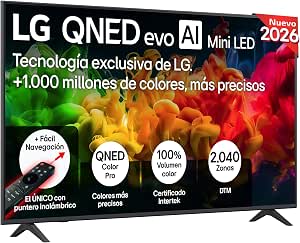 TV LG QNED evo MiniLED AI 65QNED80B6B 65" 4K UltraHD 60Hz por 599€