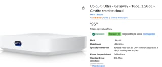 Ubiquiti UniFi Cloud Gateway Ultra voor €85,95 dmv code bij Amazon
