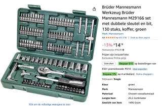 Brüder Mannesmann gereedschap set voor €14,18 bij Amazon