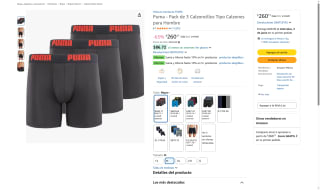 Pack 3 Calzoncillos Puma por $260 | Oferta Amazon
