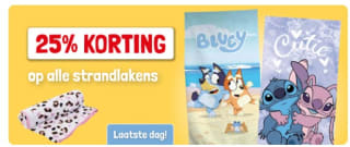 25% korting op alle strandlakens bij Lobbes