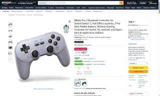Control 8Bitdo Pro 2 Bluetooth Gris por $491 | Oferta Amazon