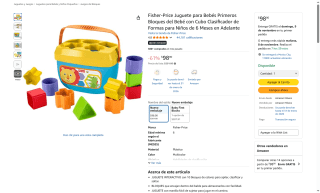 Juguete Bebés Cubo Clasificador $98 | Oferta Amazon