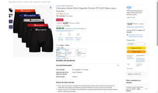 Pack 5 bóxers Champion por $428 | Oferta Amazon