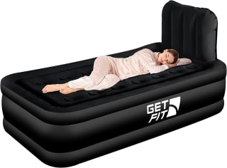 Get Fit Air Bed With Built In Electric Pump - Premium Single Airbed