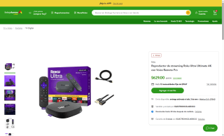 Roku Ultra 4K por $629 | Walmart