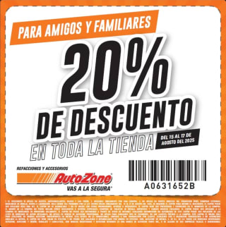Cupón AutoZone: 20% de descuento