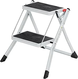 SONGMICS Escalera de 2 Peldaños Carga de 150 kg antideslizante por 18.91€