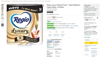 Regio Luxury Almond Touch (18 rollos) por $88 en Amazon