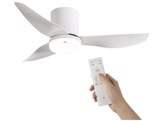 WOOX ventilador de techo con luz 86 cm blanco por 44,99€