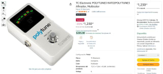 TC Electronic POLYTUNE3 Afinador Polifónico $1,230 | Oferta Amazon