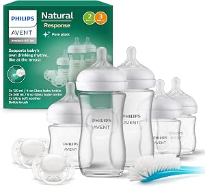 Set nascita biberon in vetro naturale PHILIPS AVENT Kit neonato 240 ml por 49,99€
