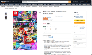 Mario Kart 8 Deluxe para Nintendo Switch por $560 | Oferta Amazon