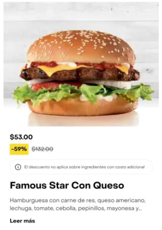 Famous Star con Queso por $53 | Rappi Amazon
