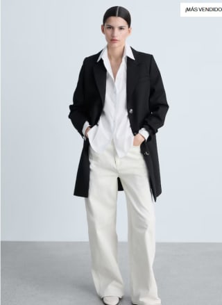 Abrigo midi algodón botones por 35.99€